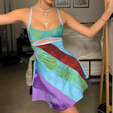 Sexy Cutout Colorful Y2K Mini Dress InsStreet